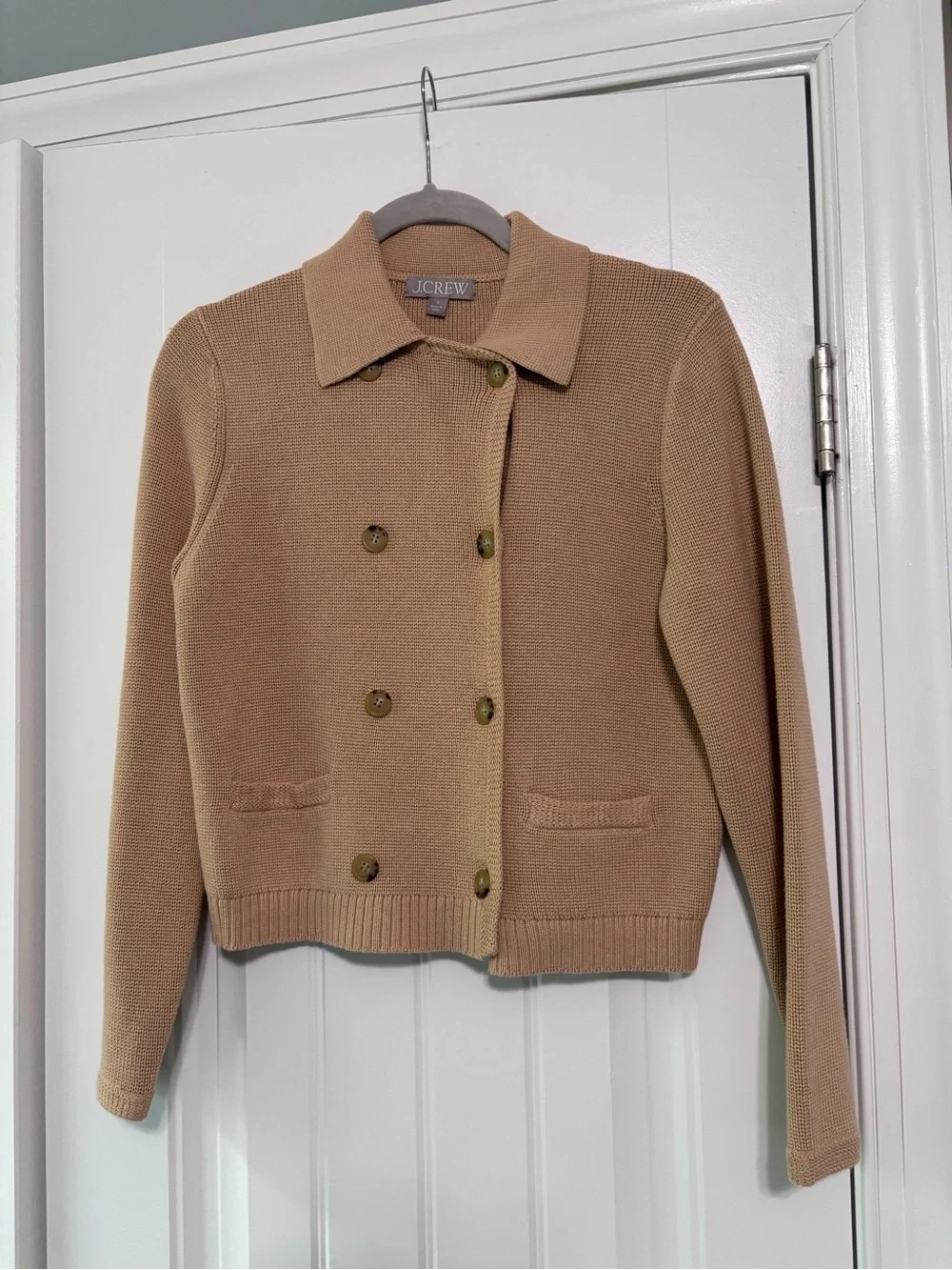 J. Crew 109% Cotton double-breasted sweater